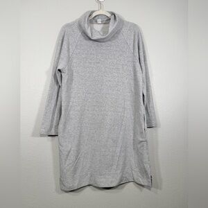 J. Crew Dress Sweatshirt Crowl Neck Light Gray Long Sleeve Pockets Women Large